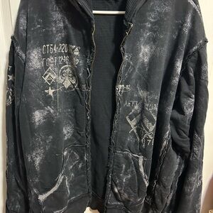 Affliction Black Graphic Hoodie